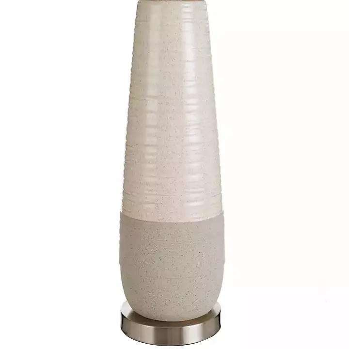 Cream Speckled Two Tone Table Lamp
