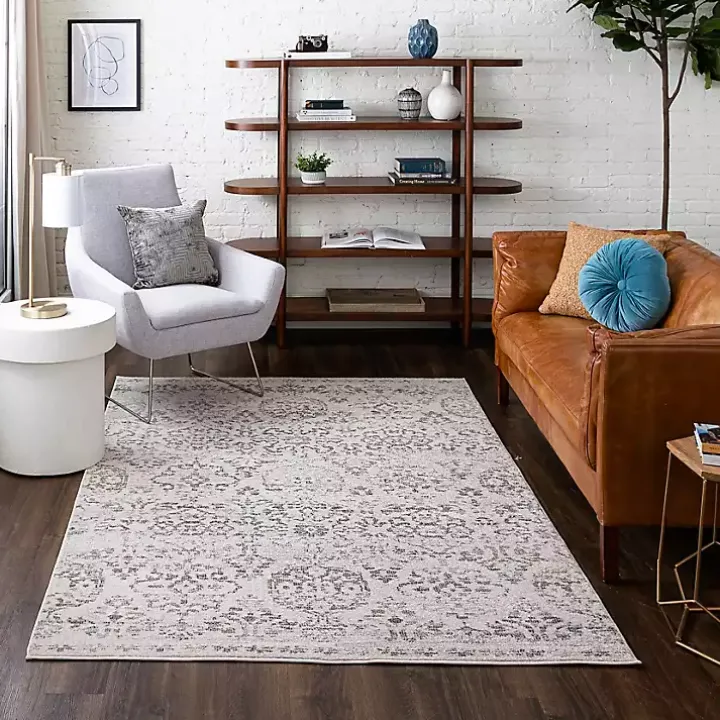 Cream Winn Medallion Runner, 2x8