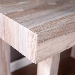 Cream Wood Faux Marble Desk