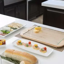 Crimson Tide Wood and Glass Serving Board