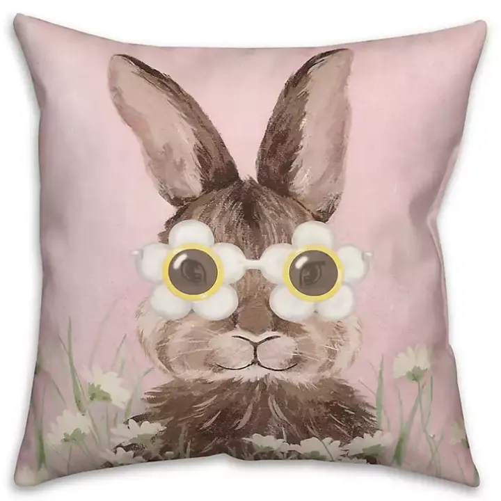 Daisy Sunnies Bunny Indoor/Outdoor Pillow
