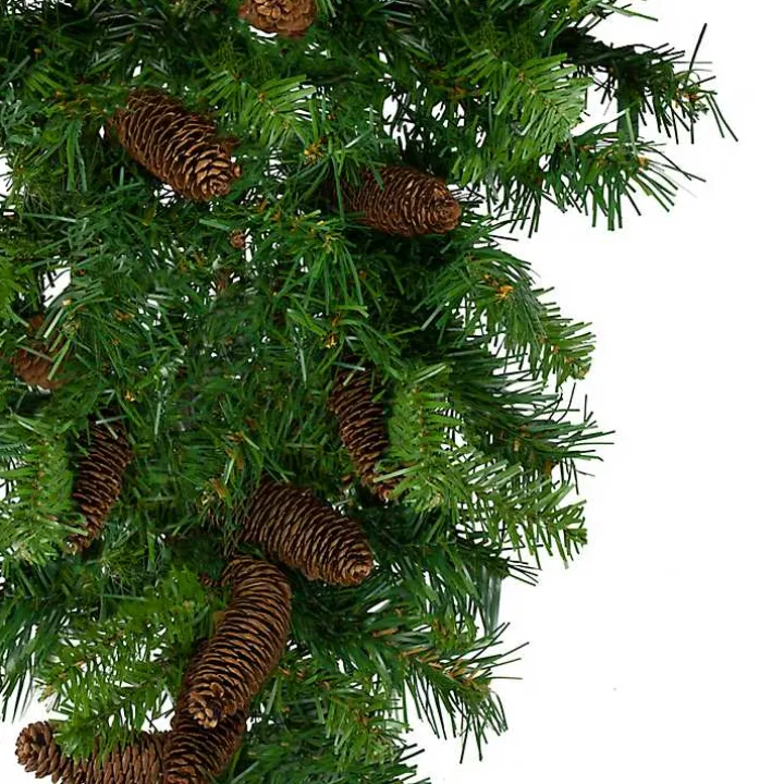 Dakota Red Pinecone Teardrop Swag