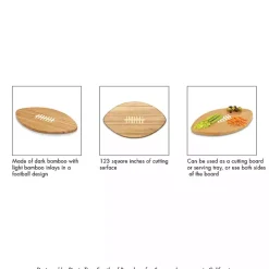 Dallas Cowboys Bamboo Football Cutting Board