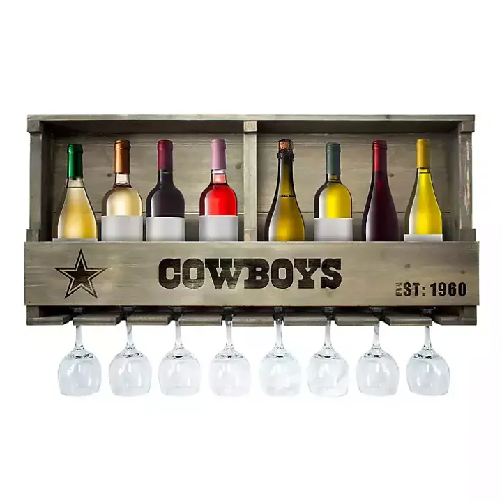 Dallas Cowboys Reclaimed Wood Bar Shelf