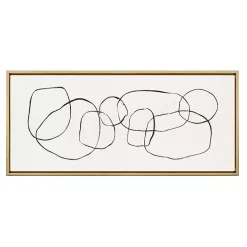 Dancing Circles Framed Canvas Art Print