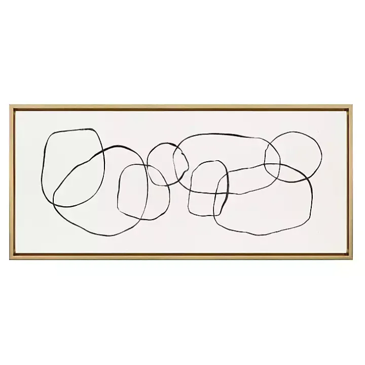 Dancing Circles Framed Canvas Art Print