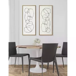 Dancing Circles Framed Canvas Art Print