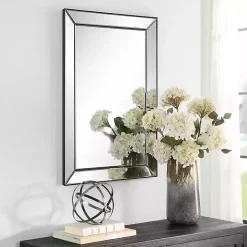 Dark Bronze Bevel Rectangle Wall Mirror