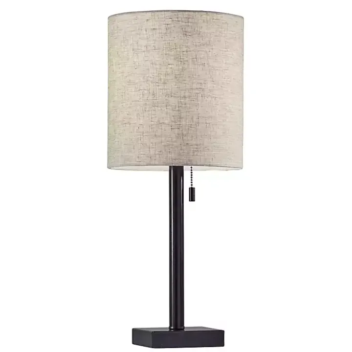 Dark Bronze Square Base Table Lamp