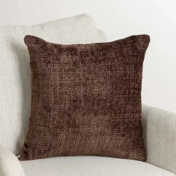 Dark Brown Chenille Textured Pillow