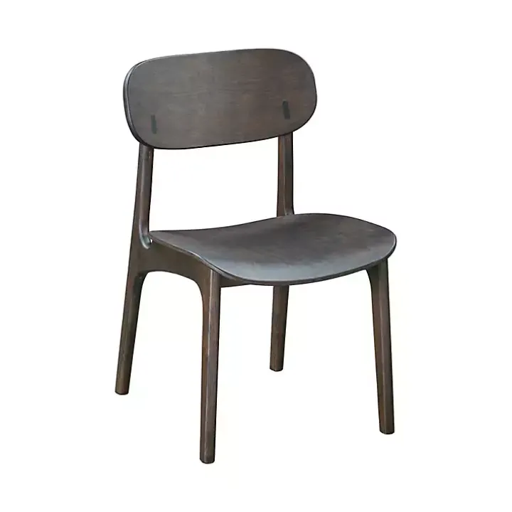 Dark Brown Mid-Century Modern Chairs, Set of 2