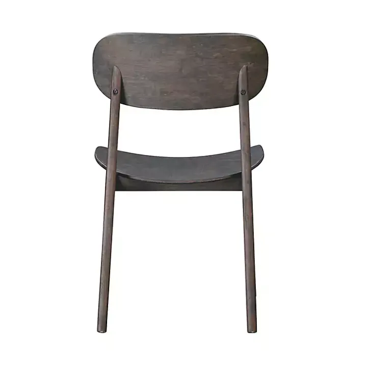 Dark Brown Mid-Century Modern Chairs, Set of 2