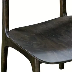 Dark Brown Mid-Century Modern Chairs, Set of 2