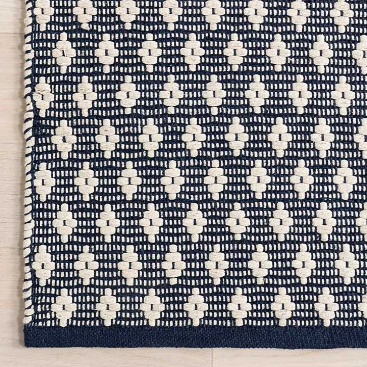 Dark Gray and Ivory Dainty Diamond Area Rug, 8x10