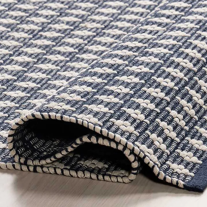Dark Gray and Ivory Dainty Diamond Area Rug, 6x9