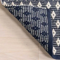Dark Gray and Ivory Dainty Diamond Area Rug, 6x9
