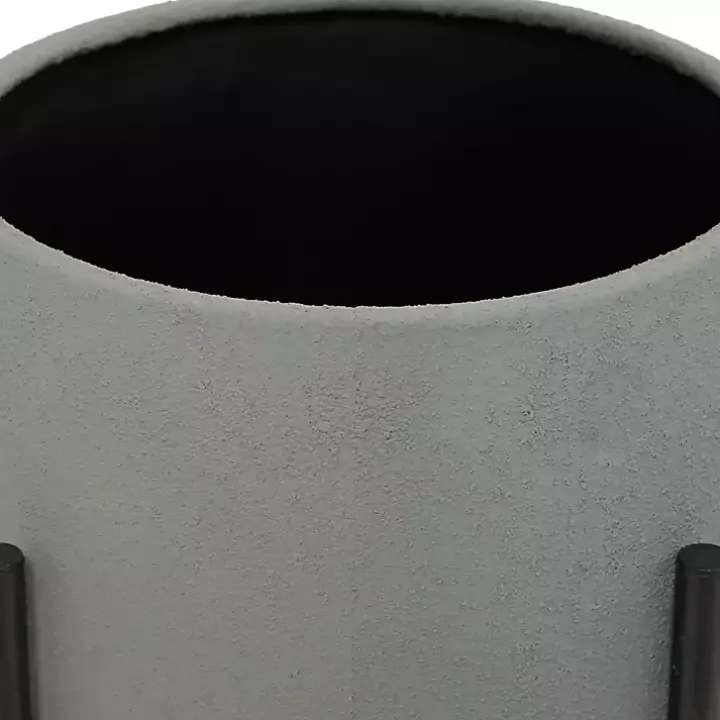 Dark Gray Barrel 2-pc. Planter Set