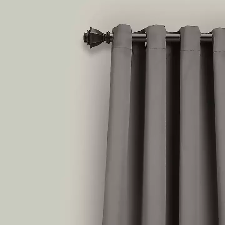 Dark Gray Blackout Curtain Panel Set, 108 in.