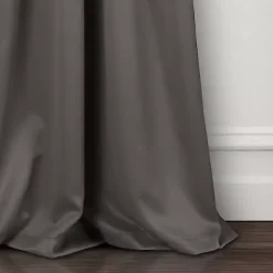 Dark Gray Blackout Curtain Panel Set, 108 in.