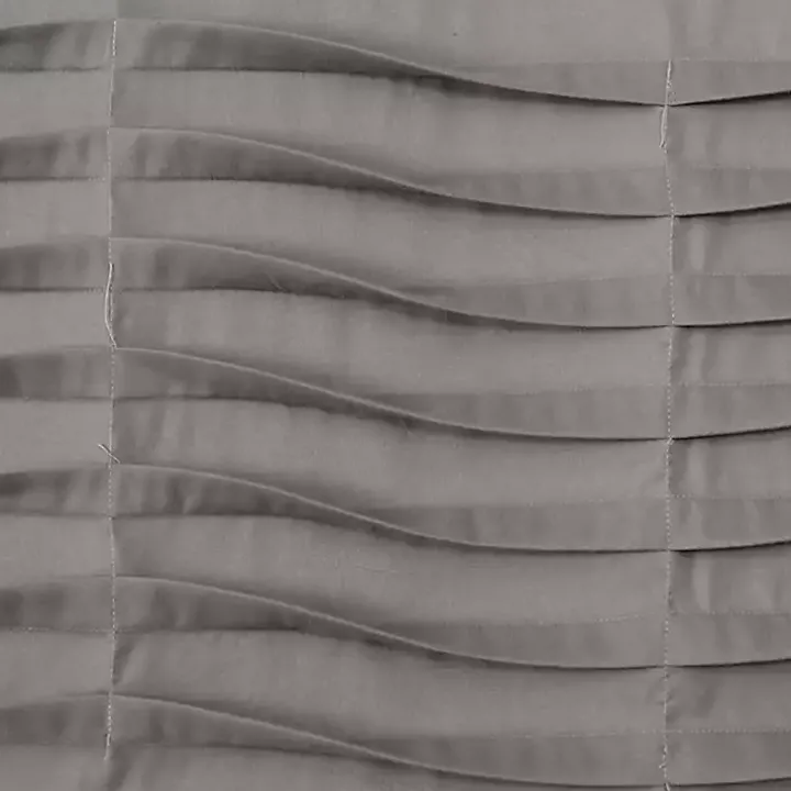 Dark Gray Wave Pattern Valance