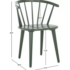 Dark Green Blanchard Dining Chairs, Set of 2