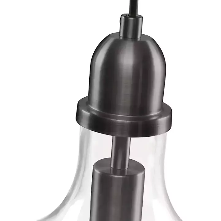 Dark Metal Glass Avalon Pendant Light