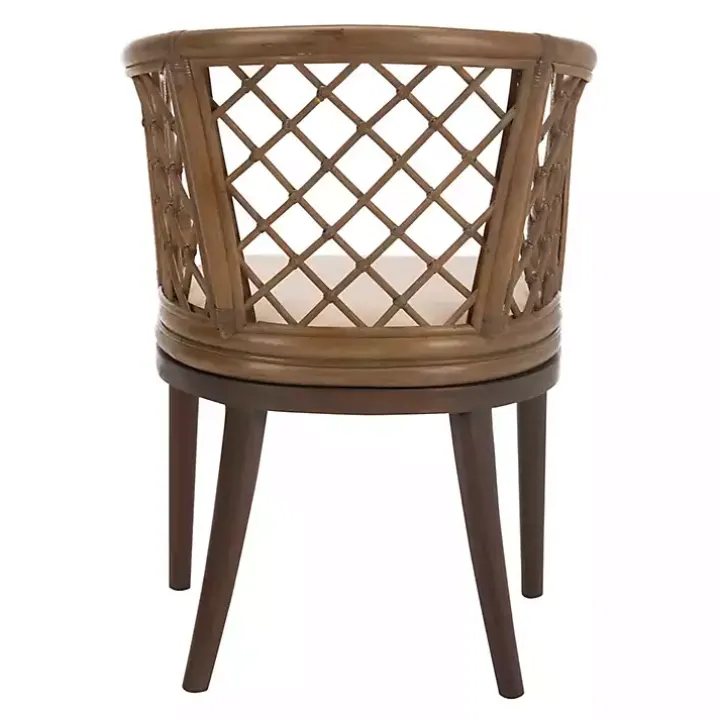 Dark Rattan Curved Back Carlotta Accent Chair