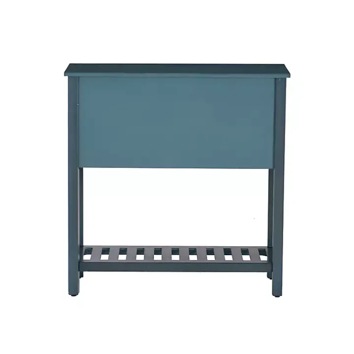 Dark Teal Beadboard Console Table