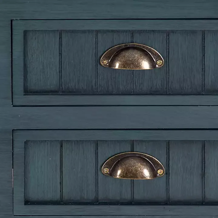 Dark Teal Beadboard Console Table