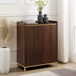 Dark Walnut Capri 6-Bottle Cubby Cabinet
