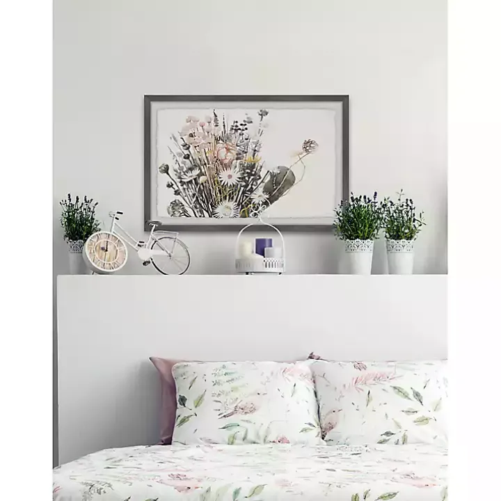 Deckled Flowering Bundle Framed Art Print