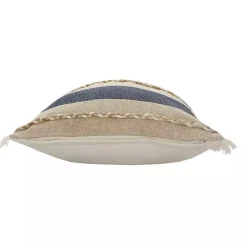 Denim Blue Braided Stripe Throw Pillow, 24 in.