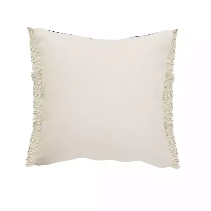 Denim Blue Braided Stripe Throw Pillow, 24 in.