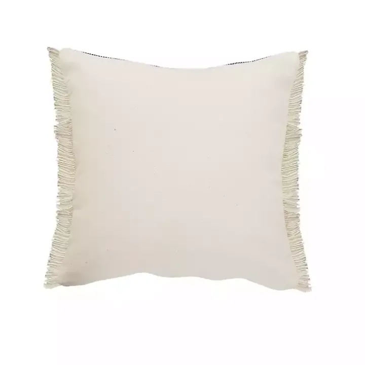 Denim Blue Braided Stripe Throw Pillow, 24 in.