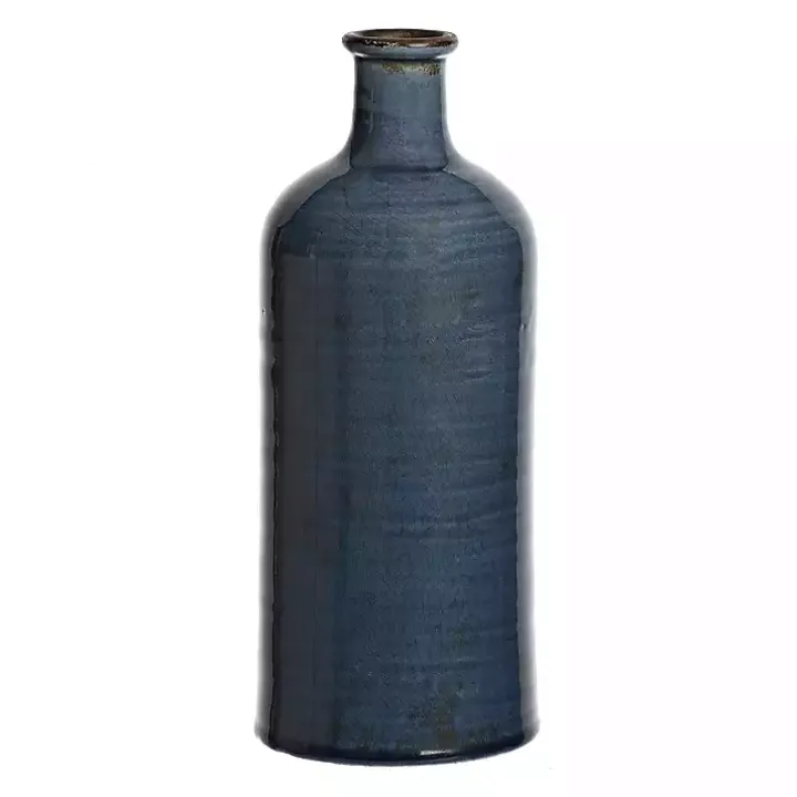 Denim Blue Ceramic Vase