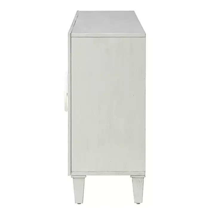 Dietrich White Wood 4-Door Sideboard