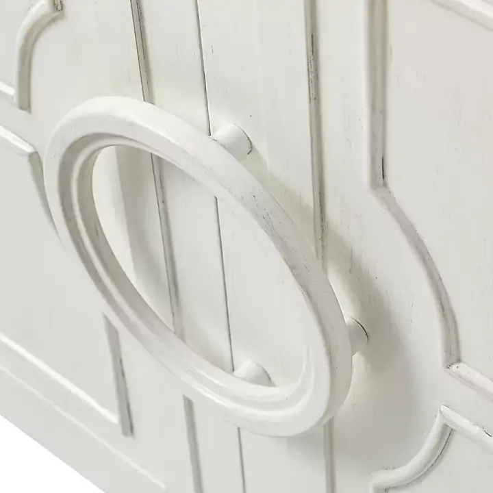 Dietrich White Wood 4-Door Sideboard