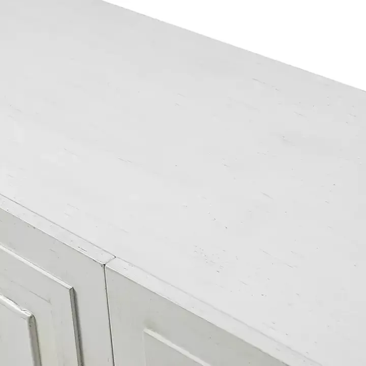 Dietrich White Wood 4-Door Sideboard