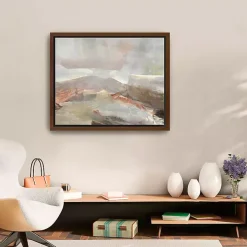 Distant Canyon Framed Canvas Art Print