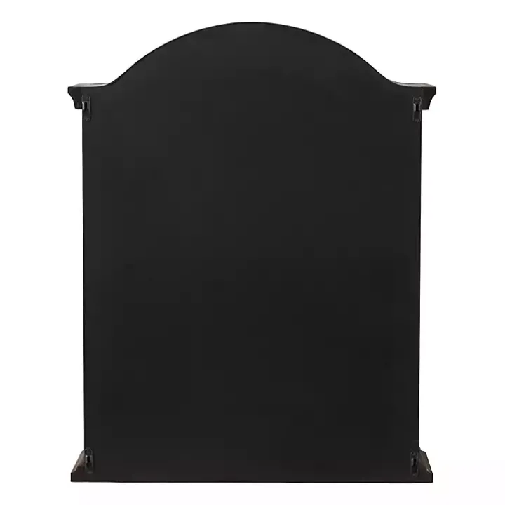 Distressed Black Wood Wall Cabinet