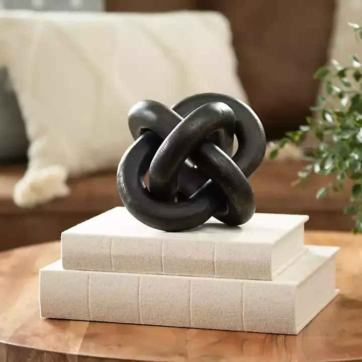 Distressed Black Wooden Knot