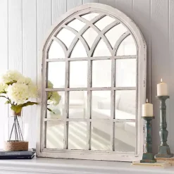 Distressed Cream Sadie Arch Mirror