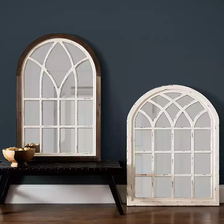 Distressed Cream Sadie Arch Mirror