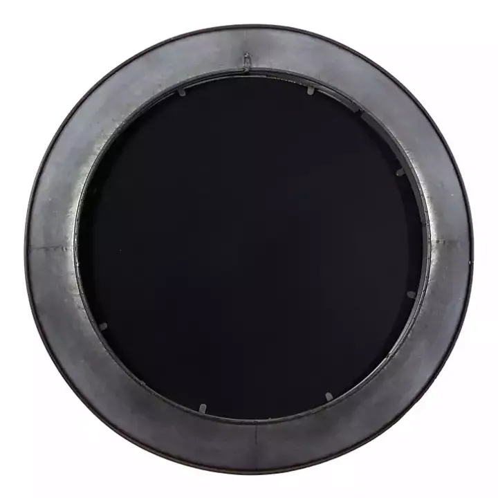 Distressed Galvanized Curved Framed Mirror
