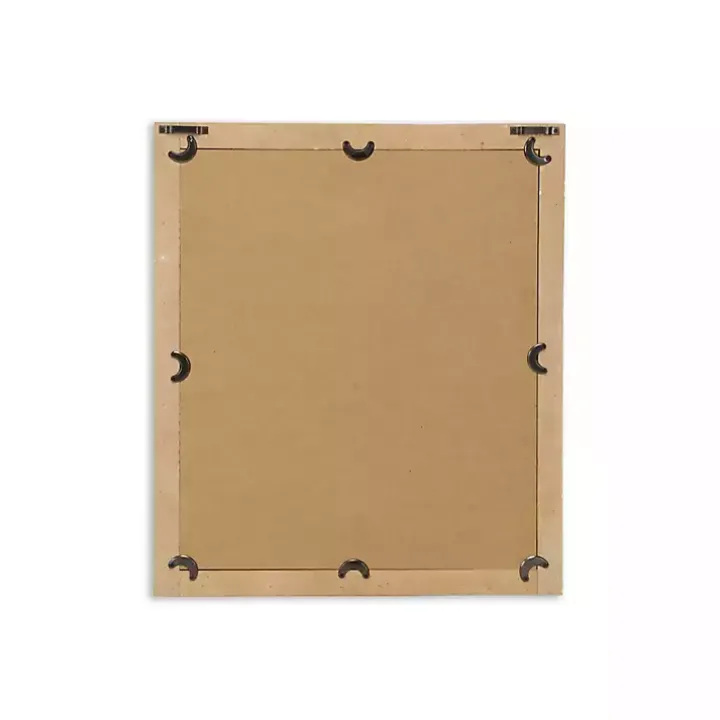 Distressed Natural Wood Rectangle Wall Mirror