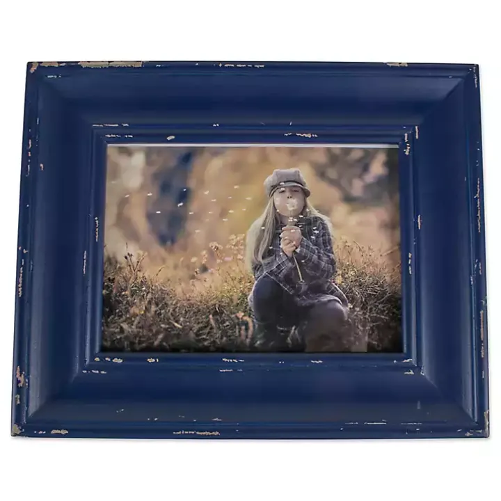 Distressed Navy Farmhouse Frame, 8x10