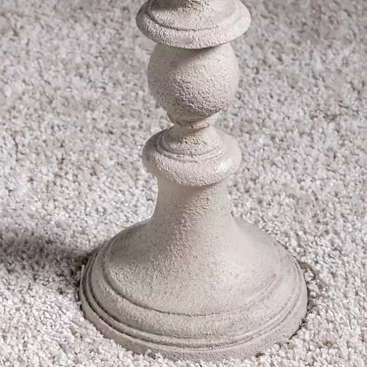 Distressed Taupe Finish Floor Lamp