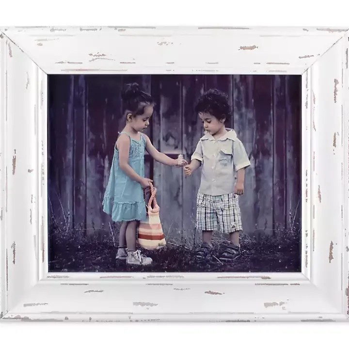 Distressed White Farmhouse Frame, 8x10