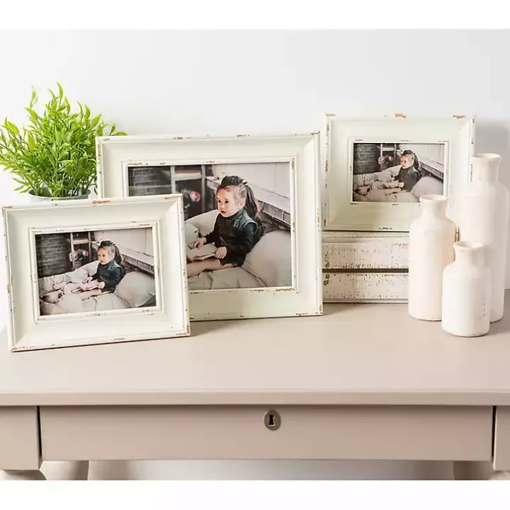 Distressed White Farmhouse Frame, 8x10