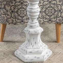 Distressed White Floor Lamp
